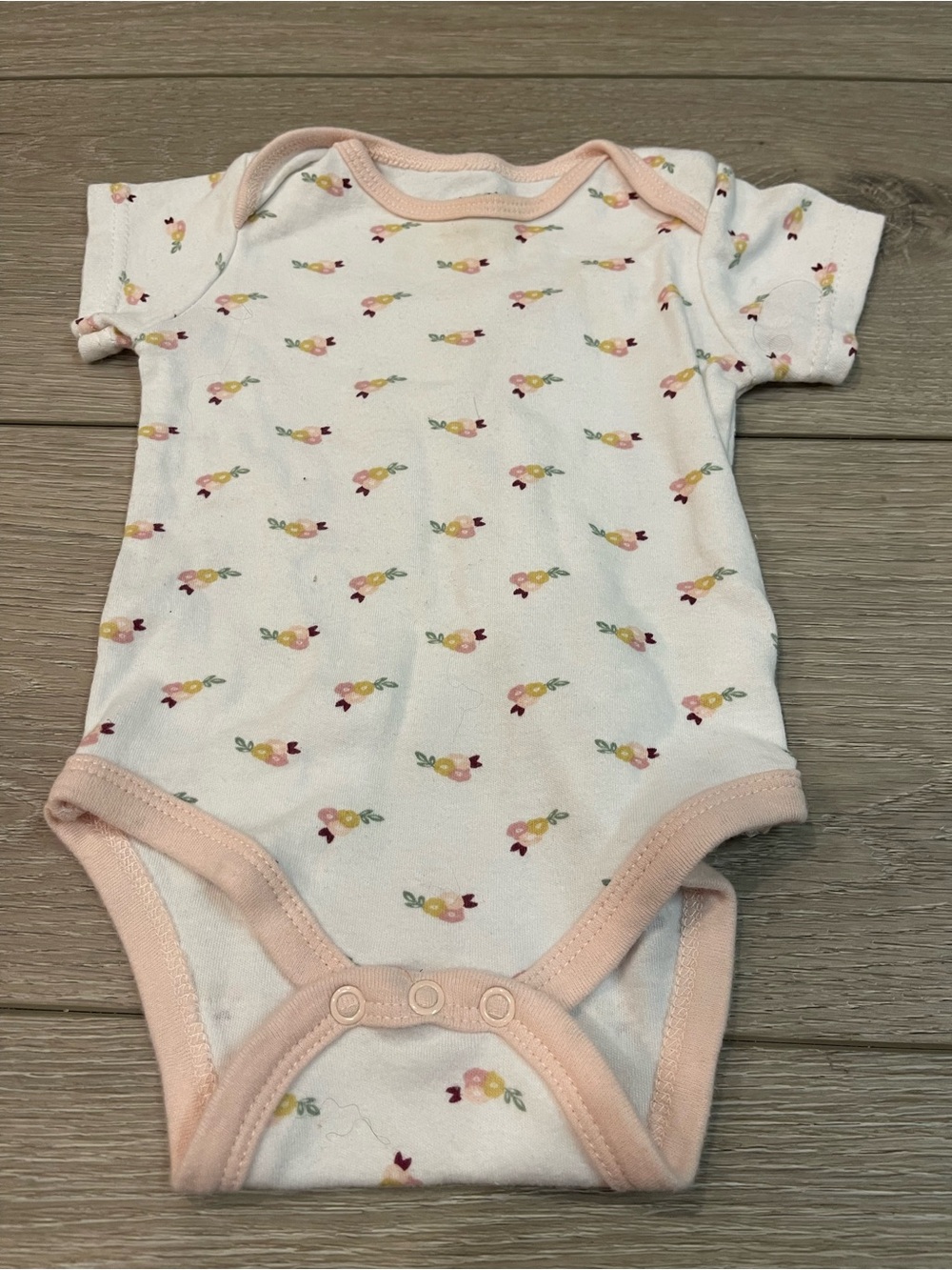 Chickpea Baby Girls' Pink Floral Bodysuit